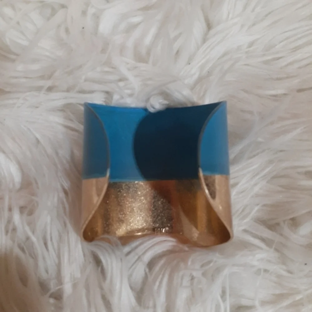 Robert Morris Blue Patina Cuff Bracelet